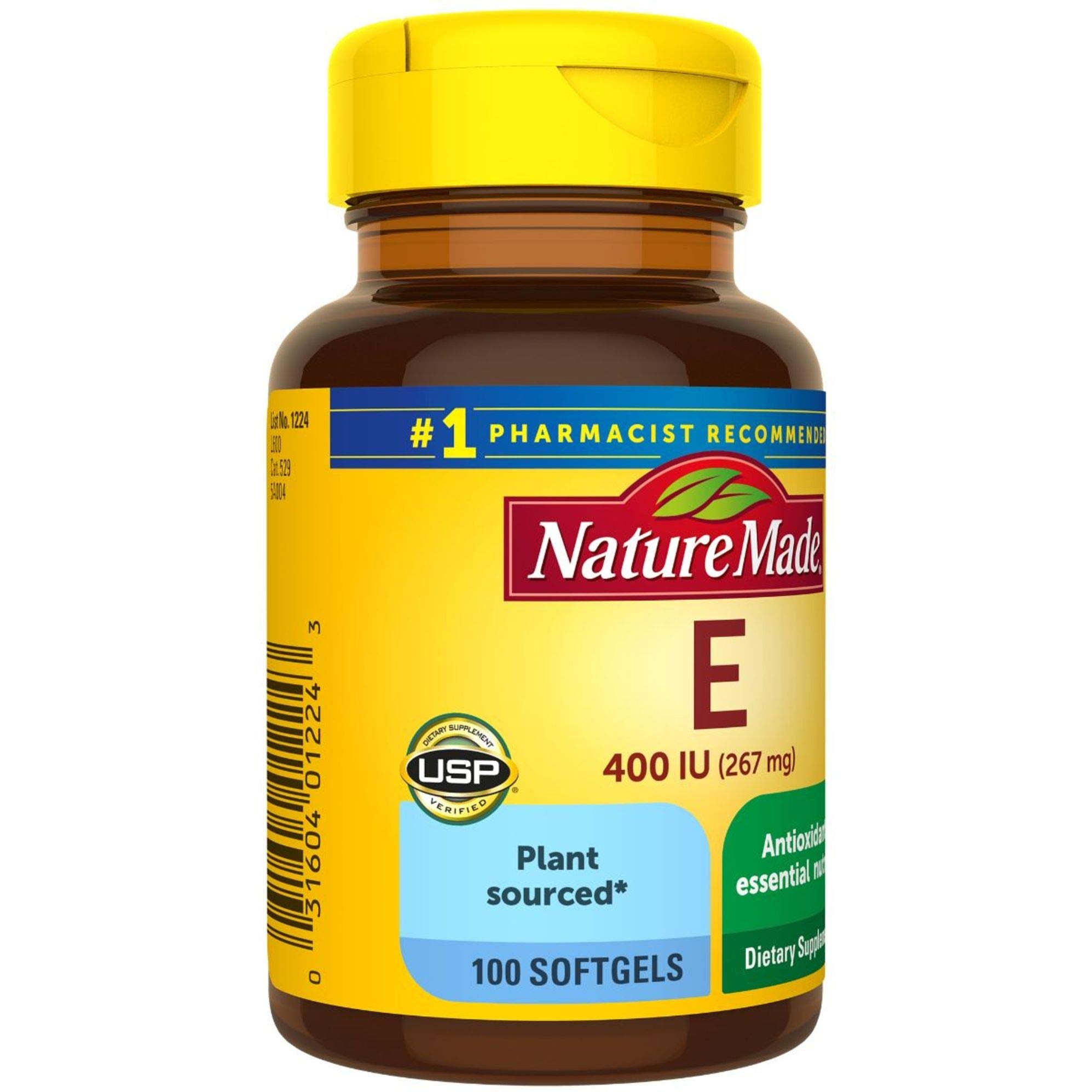 Nature Made Vitamin E 267 mg softgel packaging details