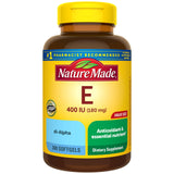 Nature Made Vitamin E 400 IU Softgels front view with packaging