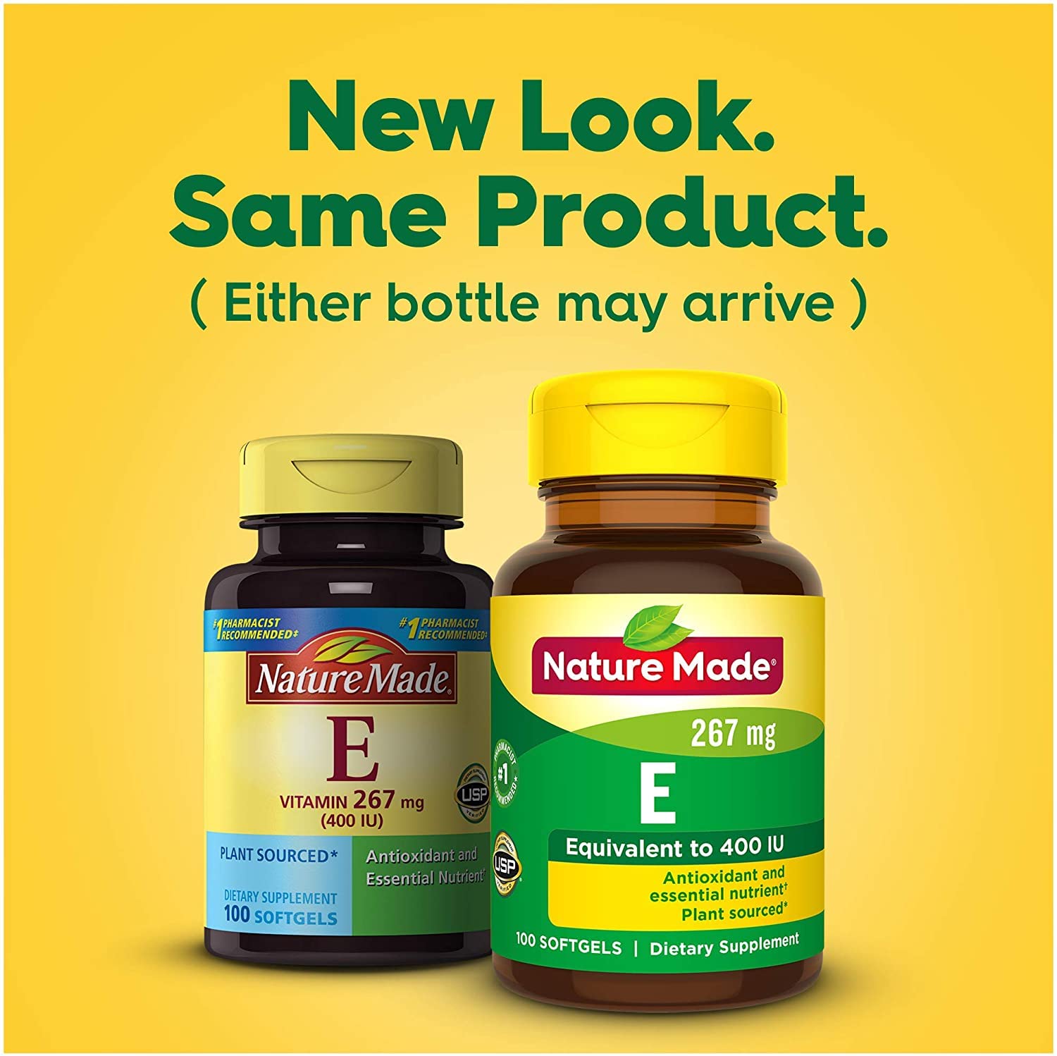 Nature Made Vitamin E Softgels packaging side view