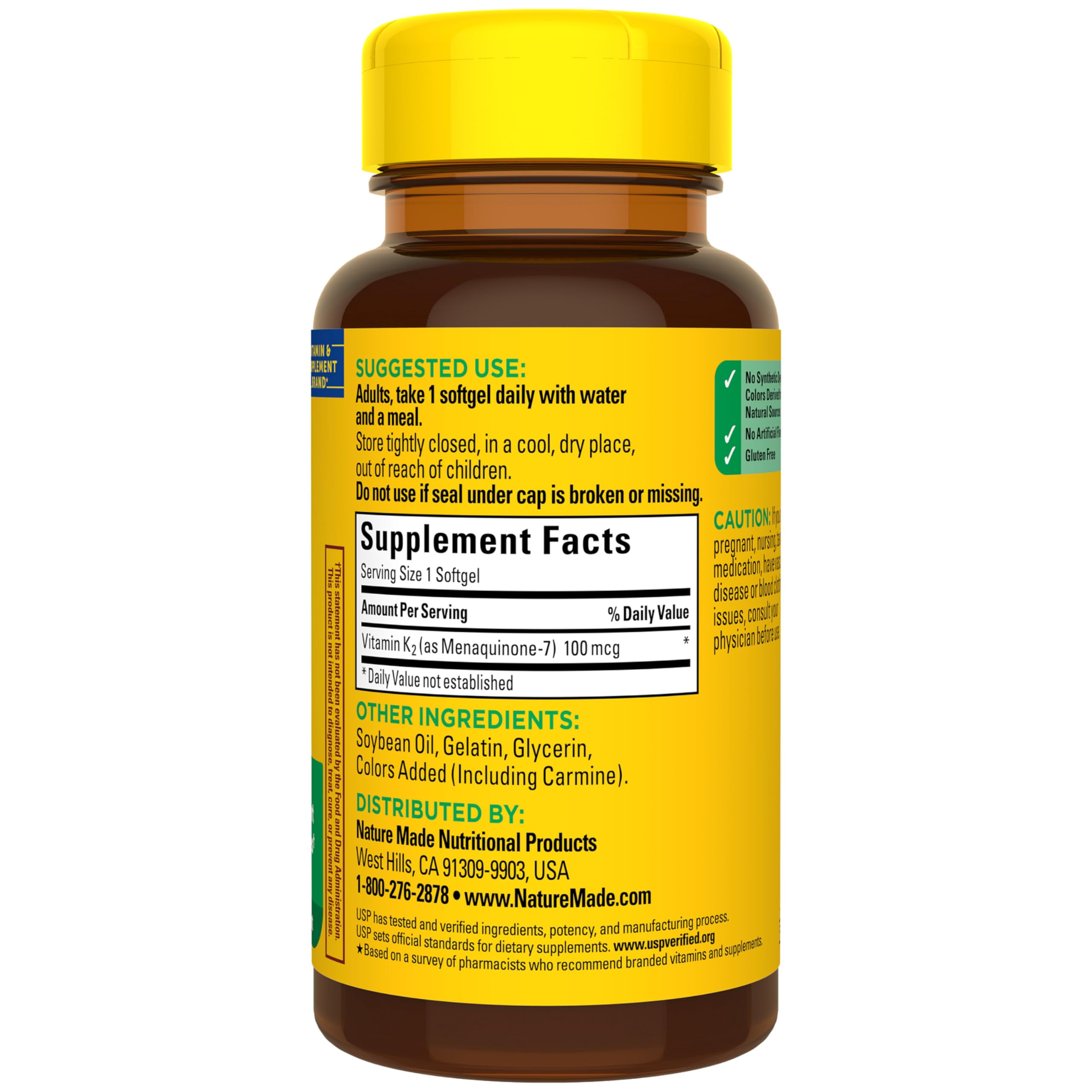 Nature Made Vitamin K2 Softgels packaging details