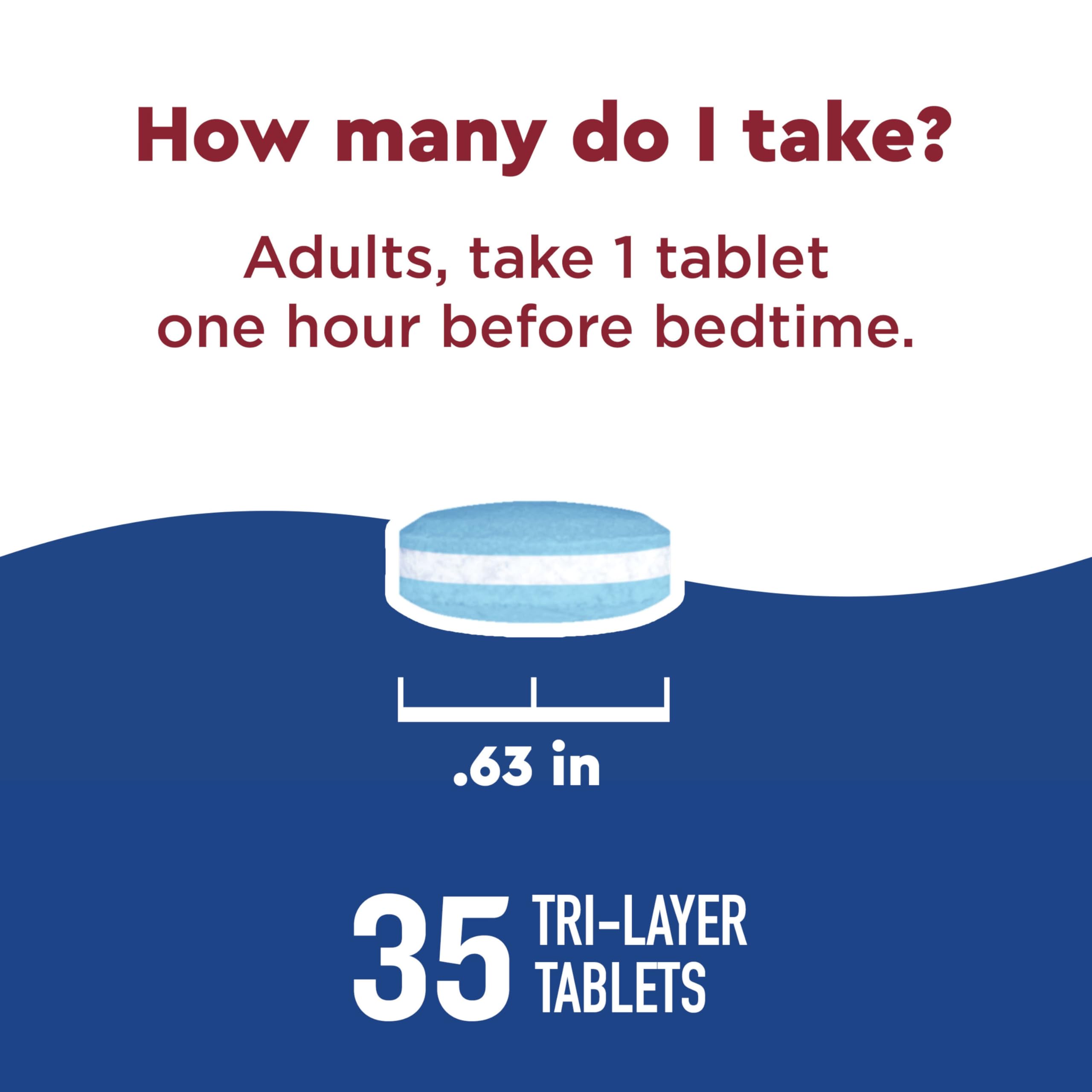 Nature Made Wellblends Sleep Longer tablets on a wooden surface