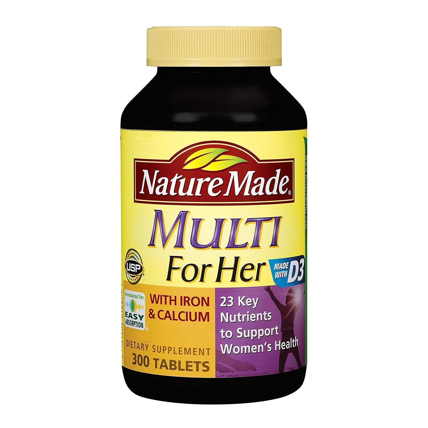 Nature Made Women's Multivitamin 300 tablets bottle front view