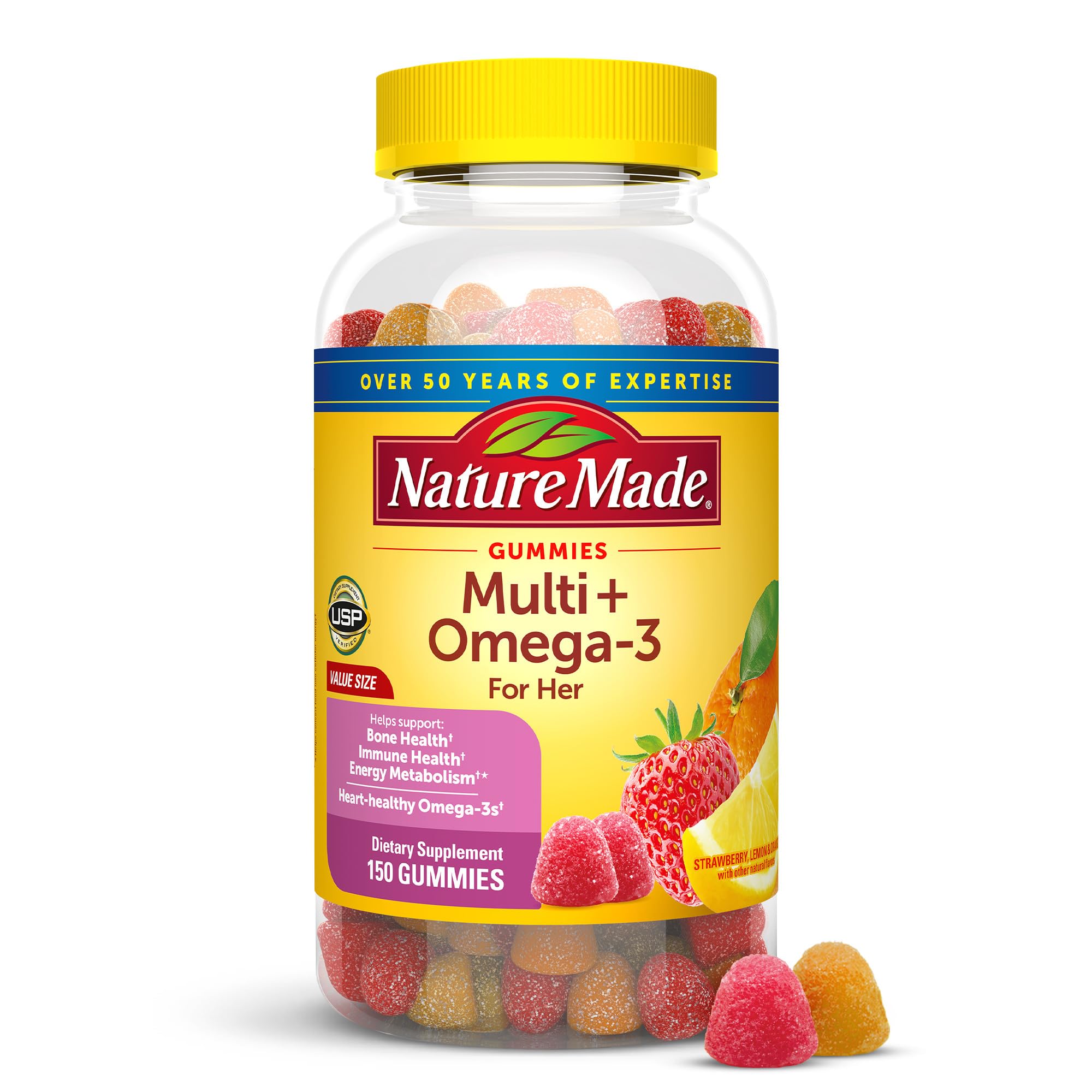 Nature Made Women's Multivitamin Gummies 150 count bottle front view