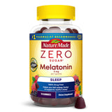 Nature Made Zero Sugar Melatonin Gummies 5mg front view, 70 count bottle