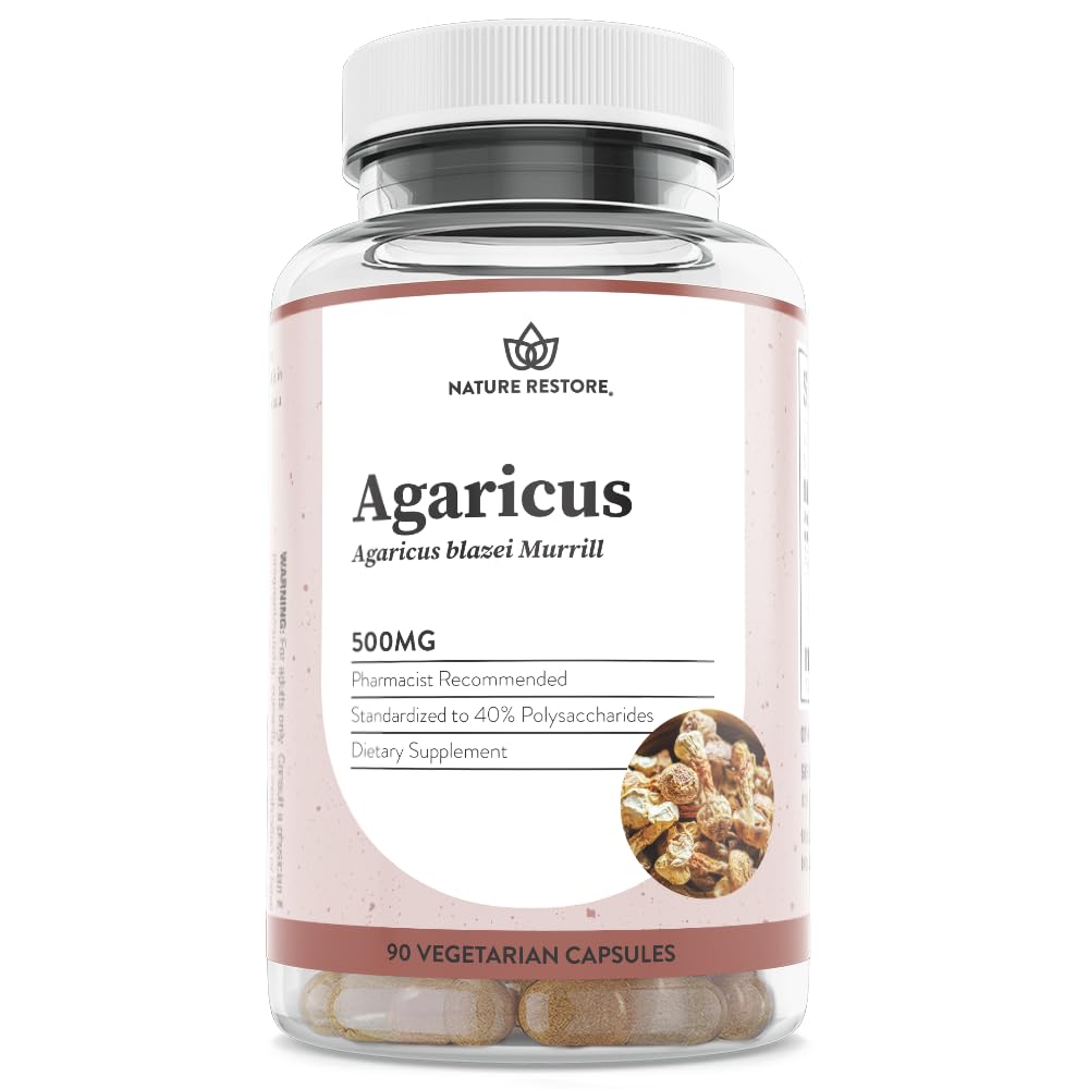 Nature Restore Agaricus Blazei Mushroom Extract 90 capsules front view