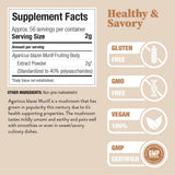 Nature Restore Agaricus Blazei Mushroom Extract powder in a teaspoon