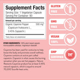 Nature Restore Cayenne Pepper Supplement 500mg bottle side view