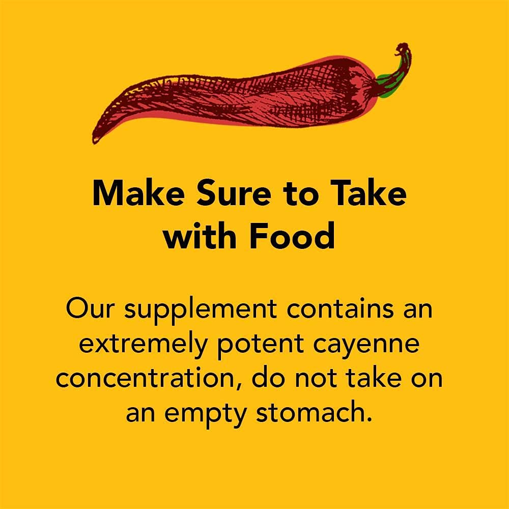 Nature Restore Cayenne Pepper Supplement 500mg bottle with measurement
