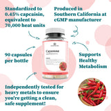 Nature Restore Cayenne Pepper Supplement 500mg capsules close-up