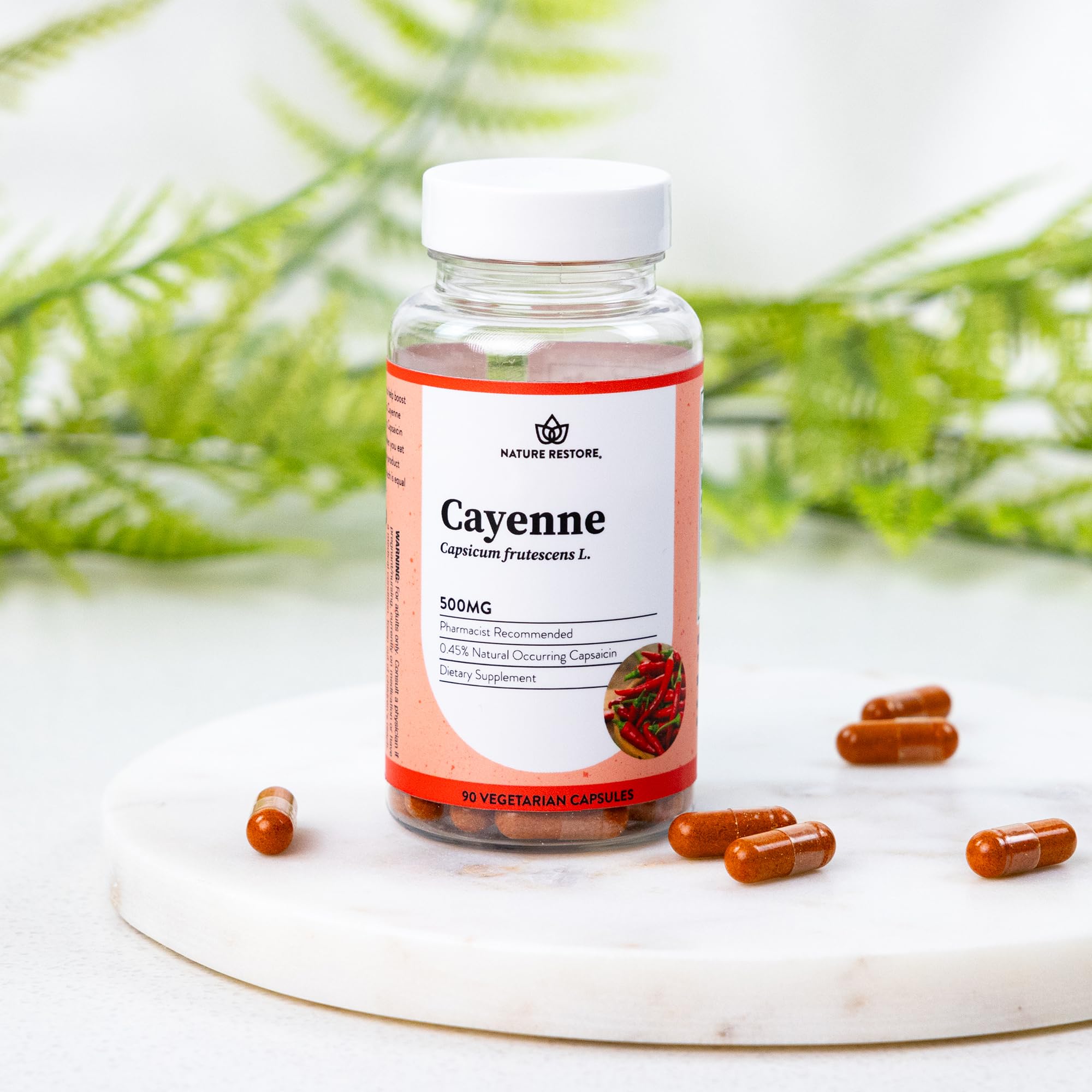 Nature Restore Cayenne Pepper Supplement 500mg ingredients list
