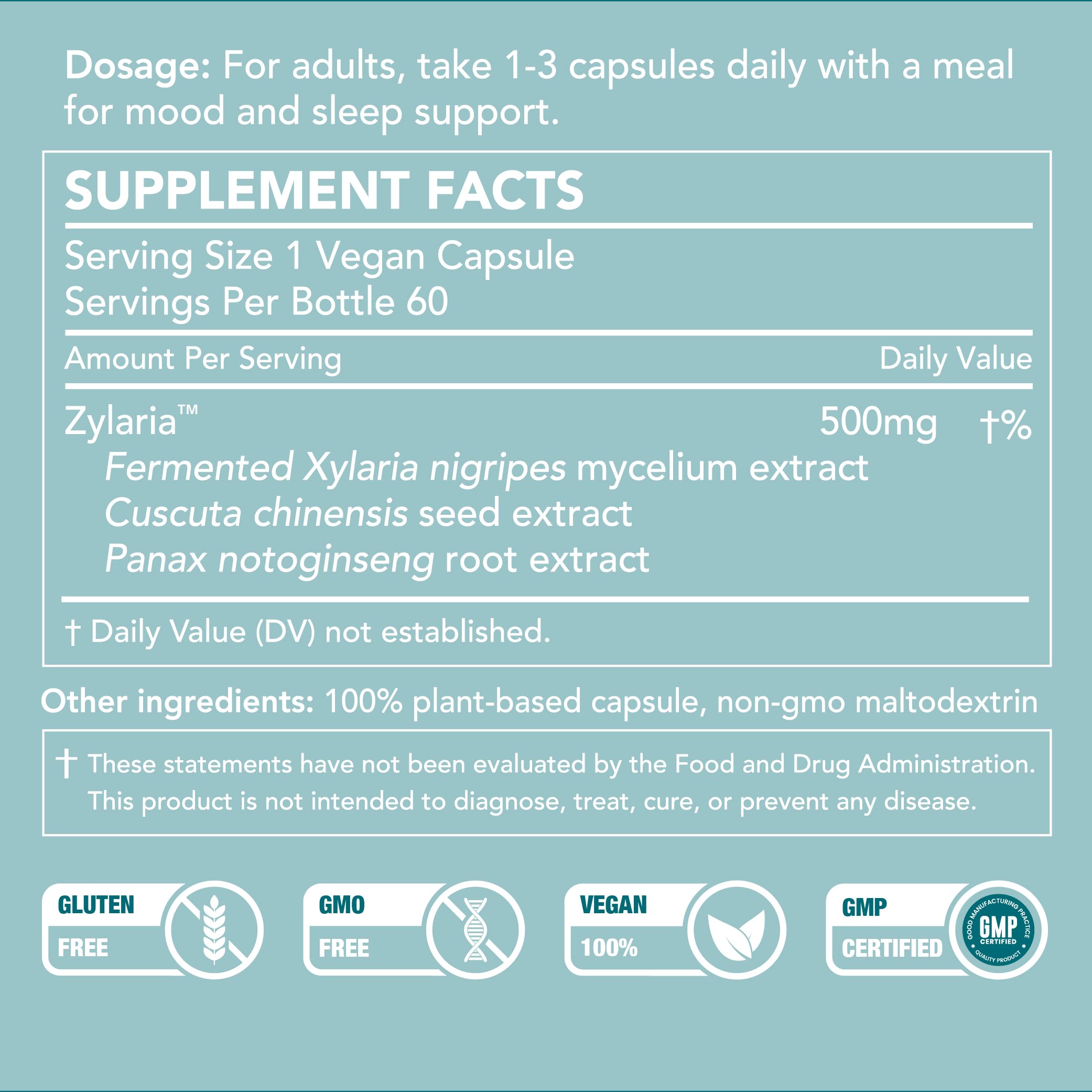 Nature Restore Herbal Rest Aid 500mg 60 Capsules close-up of capsules
