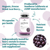 Nature Restore Organic Acai Berry Supplement bottle side view