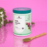 Nature Restore Organic Milk Thistle Seed Powder jar with lid