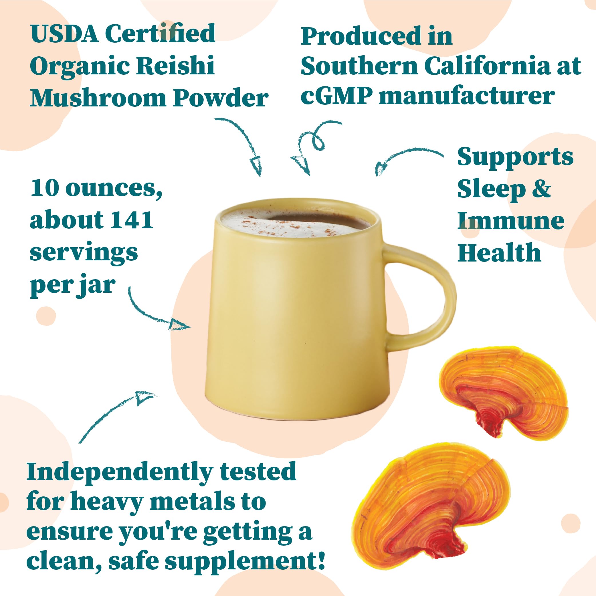 Nature Restore Organic Reishi Mushroom Powder in a smoothie