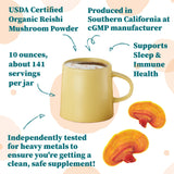 Nature Restore Organic Reishi Mushroom Powder in a smoothie
