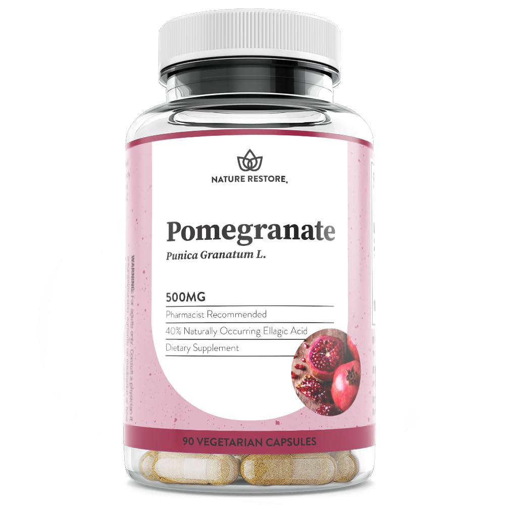 Nature Restore Pomegranate Extract Supplement bottle front view