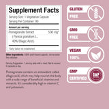 Nature Restore Pomegranate Extract Supplement side view showing capsule count