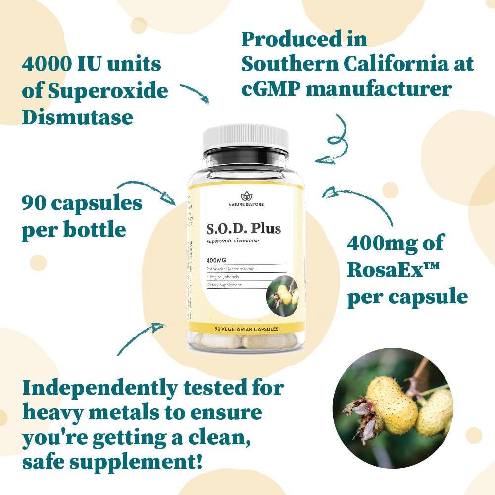 Nature Restore S.O.D. Plus 400mg label close-up