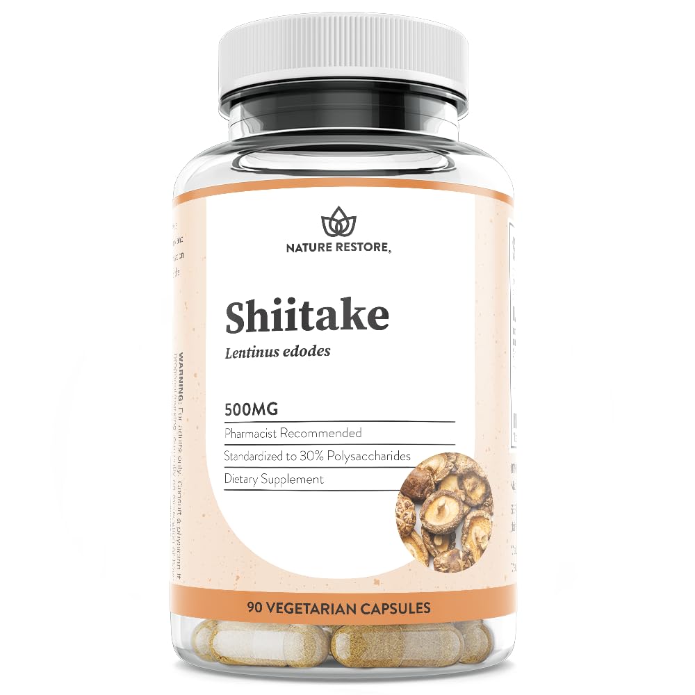 Nature Restore Shiitake Mushroom Extract 90 capsules front view
