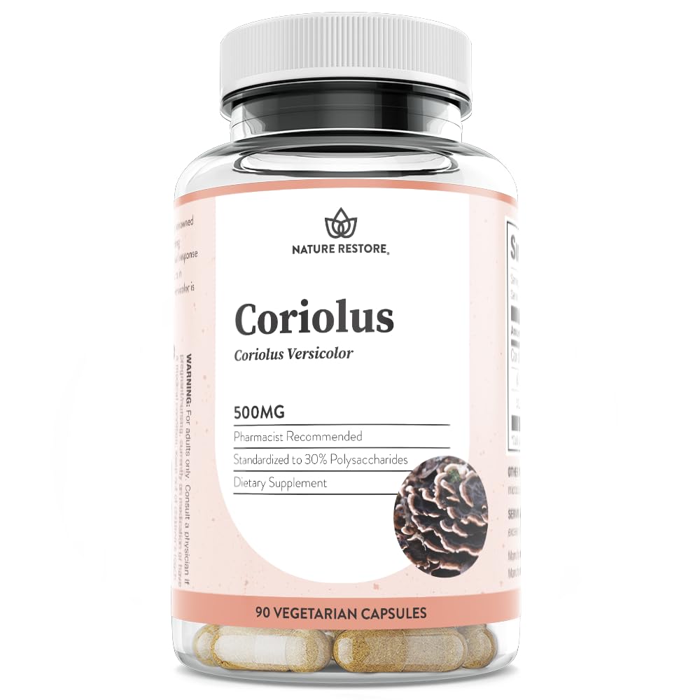 Nature Restore Turkey Tail Mushroom Capsules 500mg front view