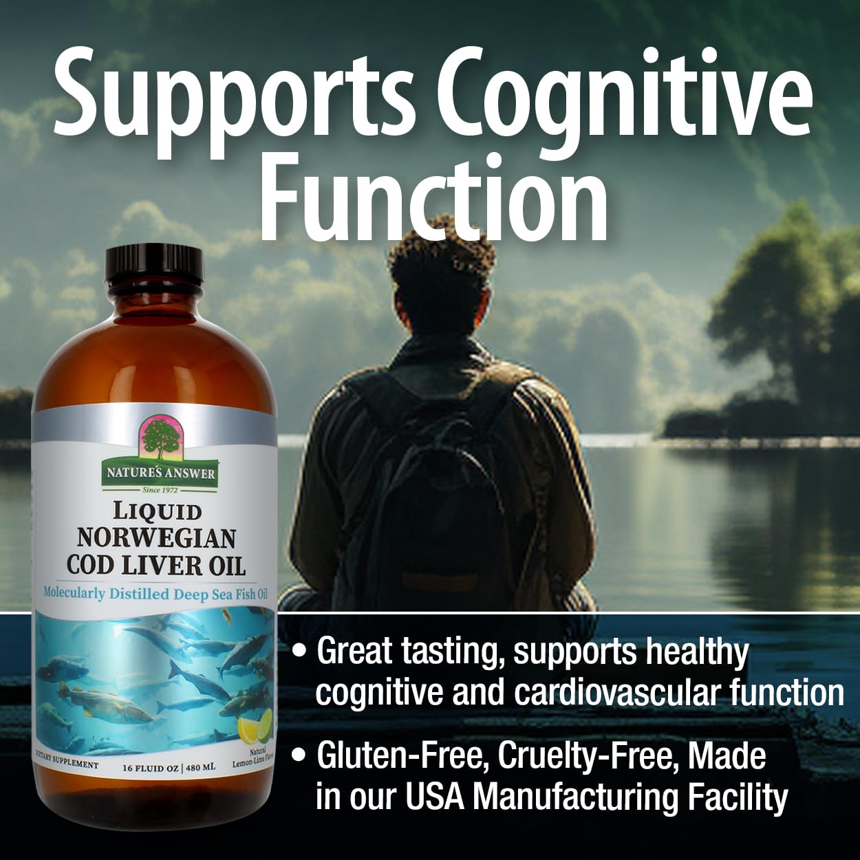 Nature's Answer Cod Liver Oil 454g packaging details