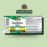 Nature's Answer Dandelion Root Fluid Extract 2000mg side view