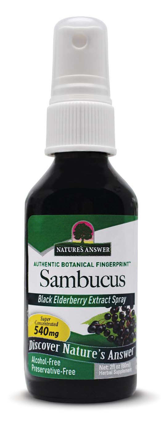 Nature's Answer Elderberry Spray 2 OZ front view with label