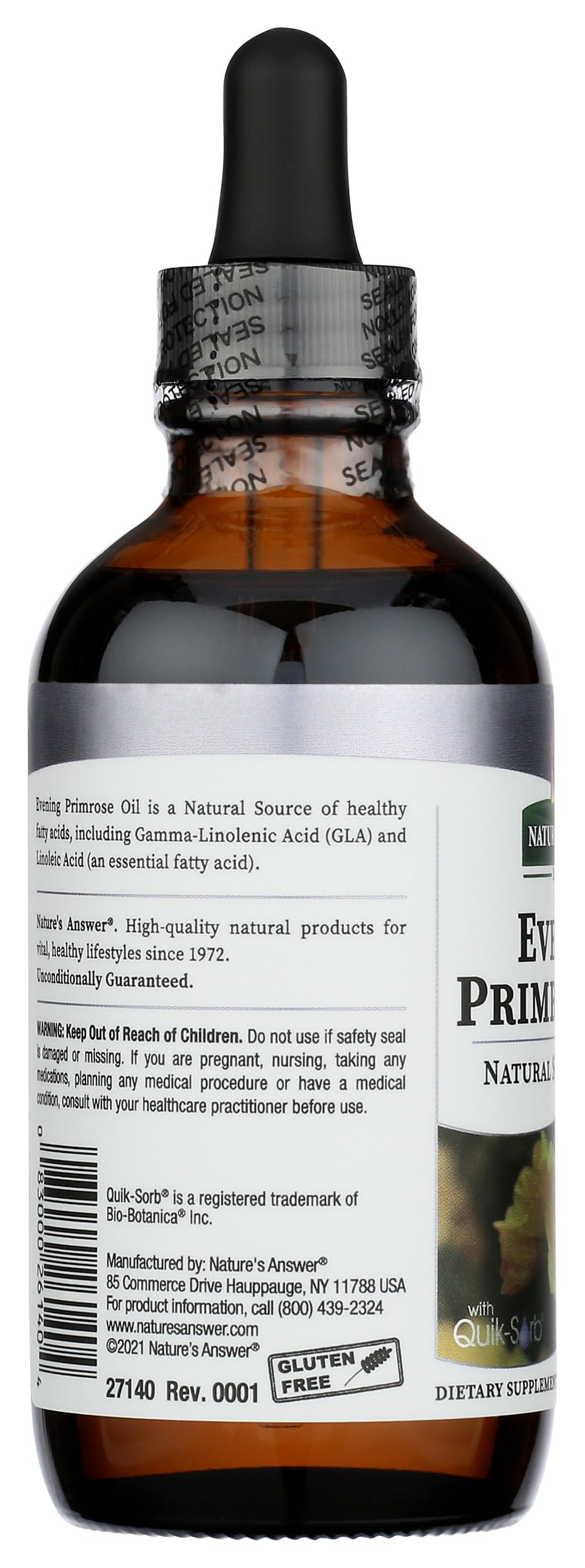 Nature's Answer Evening Primrose Oil 200g bottle on a wooden table