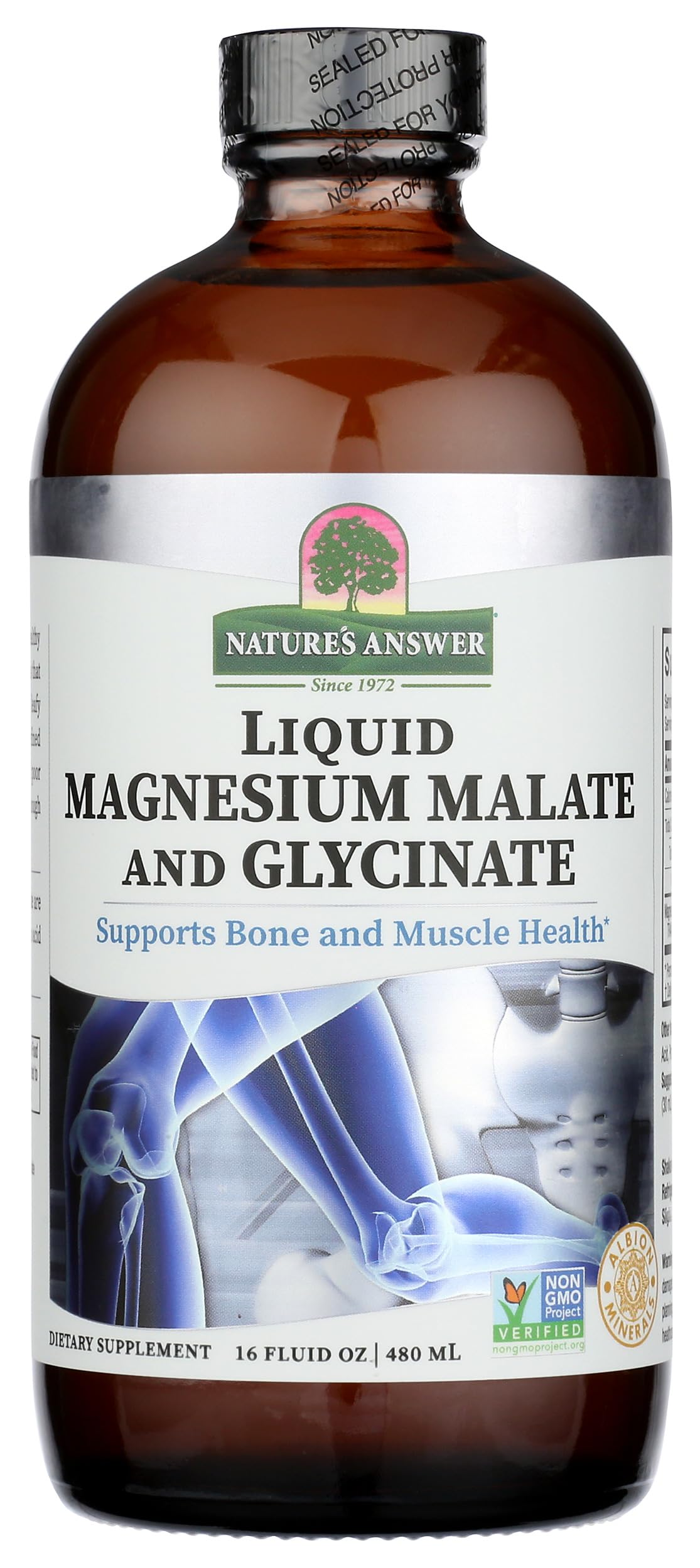 Nature's Answer Liquid Magnesium Malate & Glycinate front view