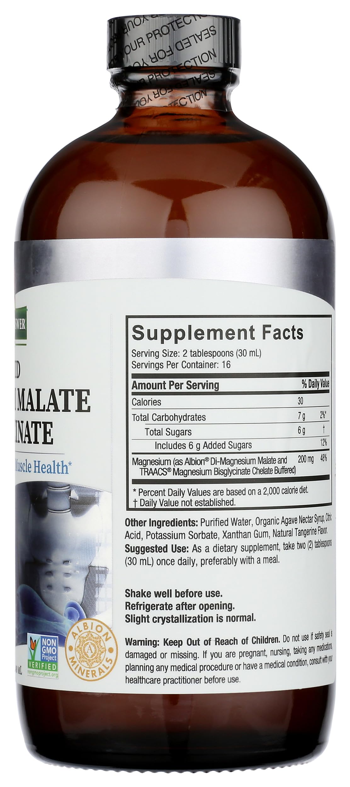 Nature's Answer Liquid Magnesium Malate & Glycinate with measuring spoon