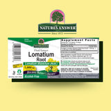 Nature's Answer Lomatium Root Extract close-up of ingredients