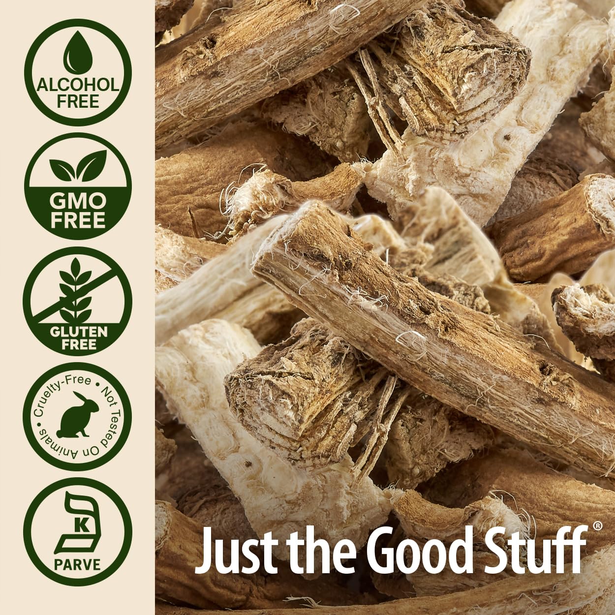 Nature's Answer Marshmallow Root Extract bottle on a wooden surface