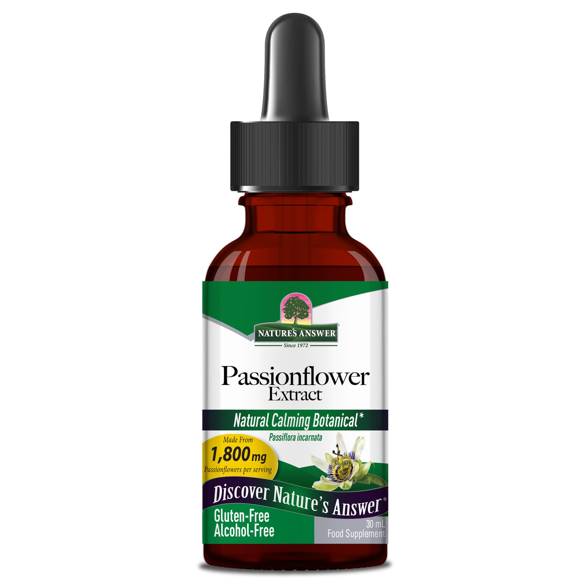 Nature's Answer Passion Flower Liquid Tincture 1oz front view