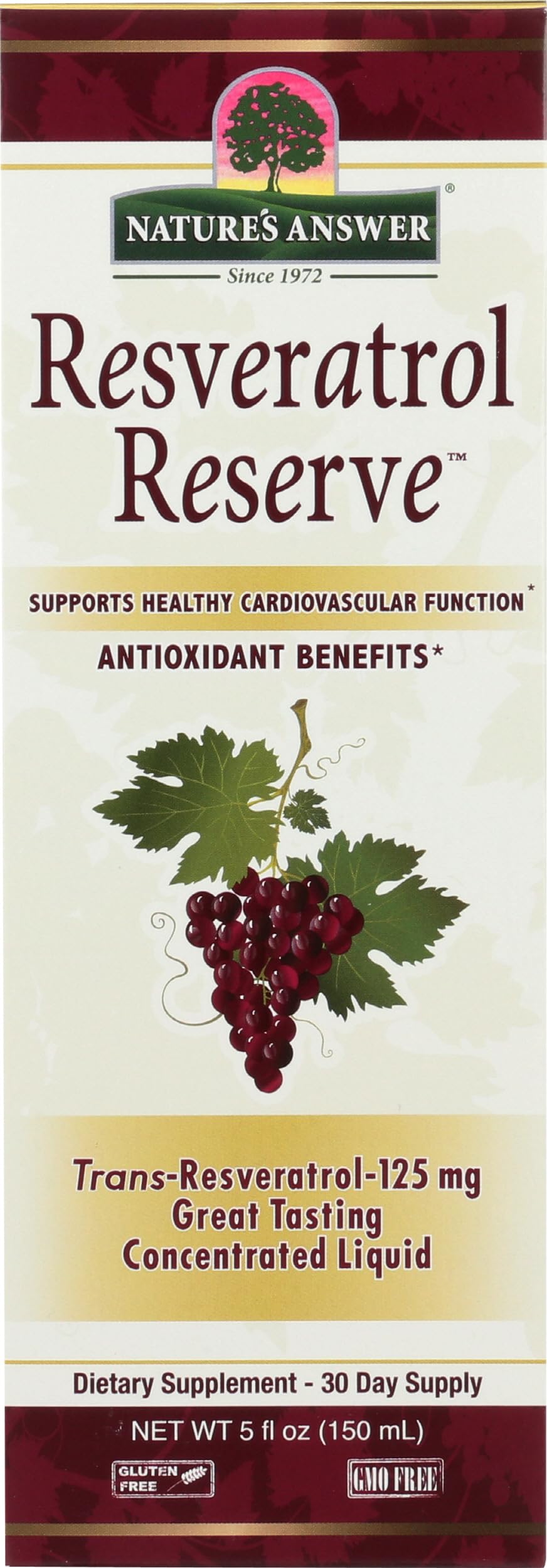 Nature's Answer Resveratrol Liquid Supplement 263g front view