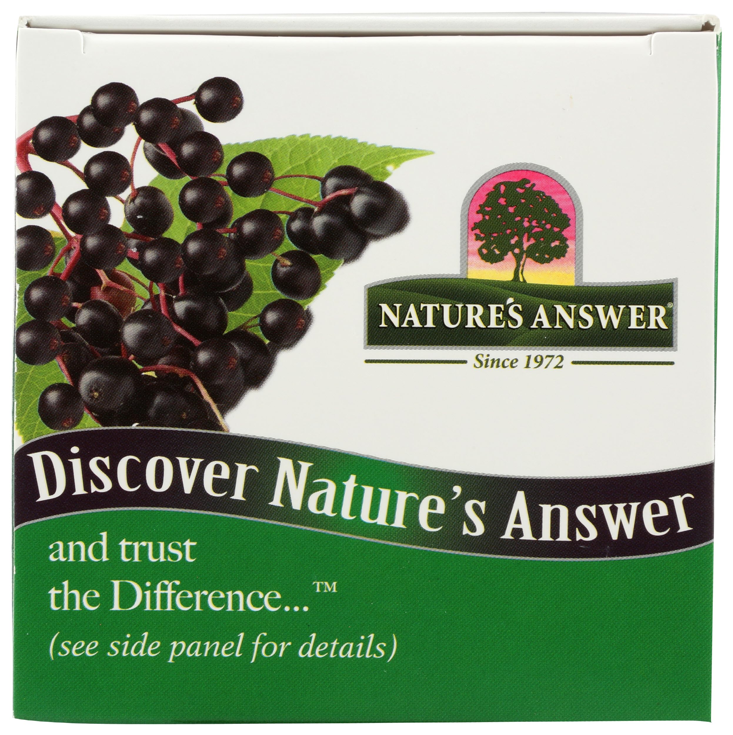 Nature's Answer Sambucus Elderberry Extract Syrup 16oz on a kitchen counter