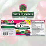 Nature's Answer UT Answer Cranberry 90 V-Caps side view with label