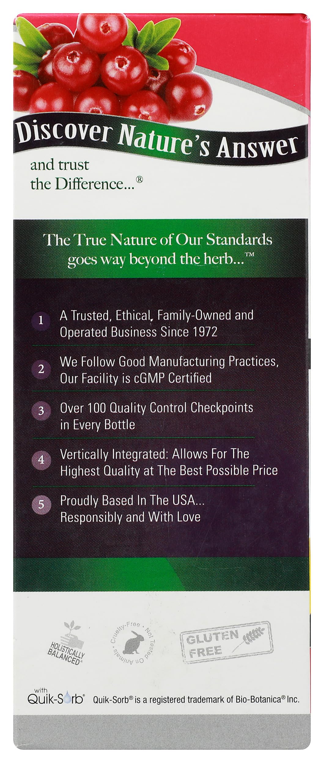 Nature's Answer UT Answer Cranberry D-Mannose Supplement in a lifestyle setting
