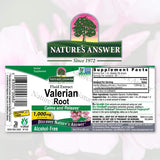 Nature's Answer Valerian Root Extract 1000mg back view