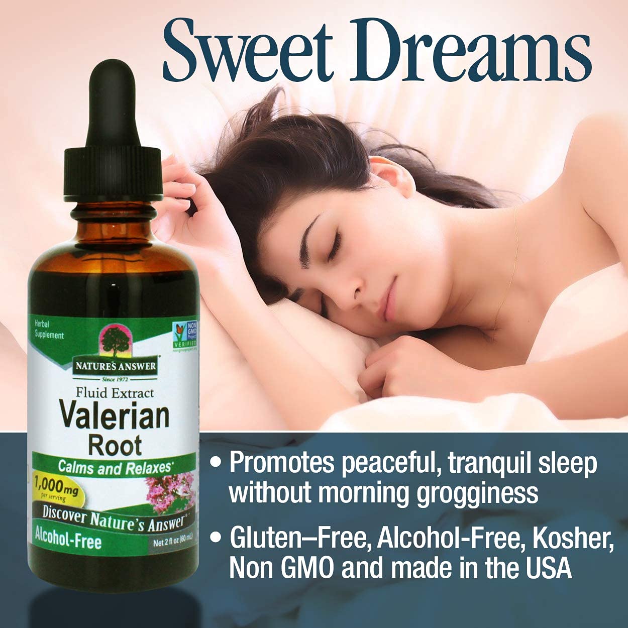 Nature's Answer Valerian Root Extract 1000mg side view