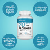 Nature's Base Probiotics 70 Billion CFUs capsule in hand