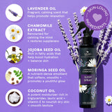 Nature's Beauty Lavender Chamomile Sleep Spray back view with ingredients