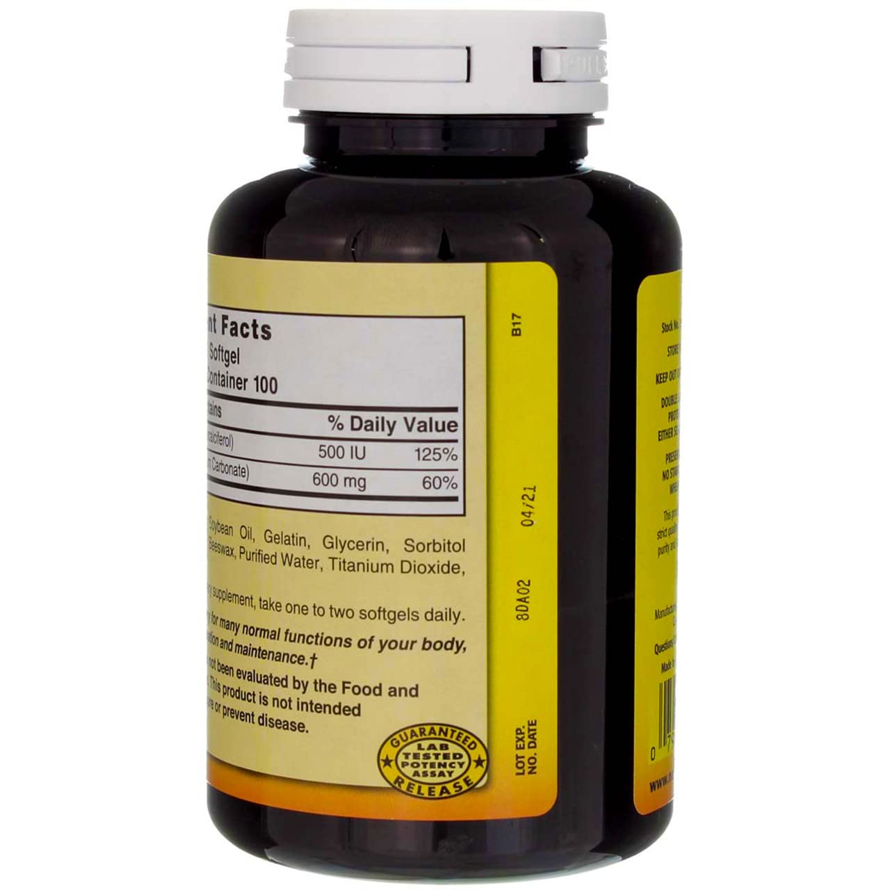 Nature's Blend Calcium Supplement ingredients list