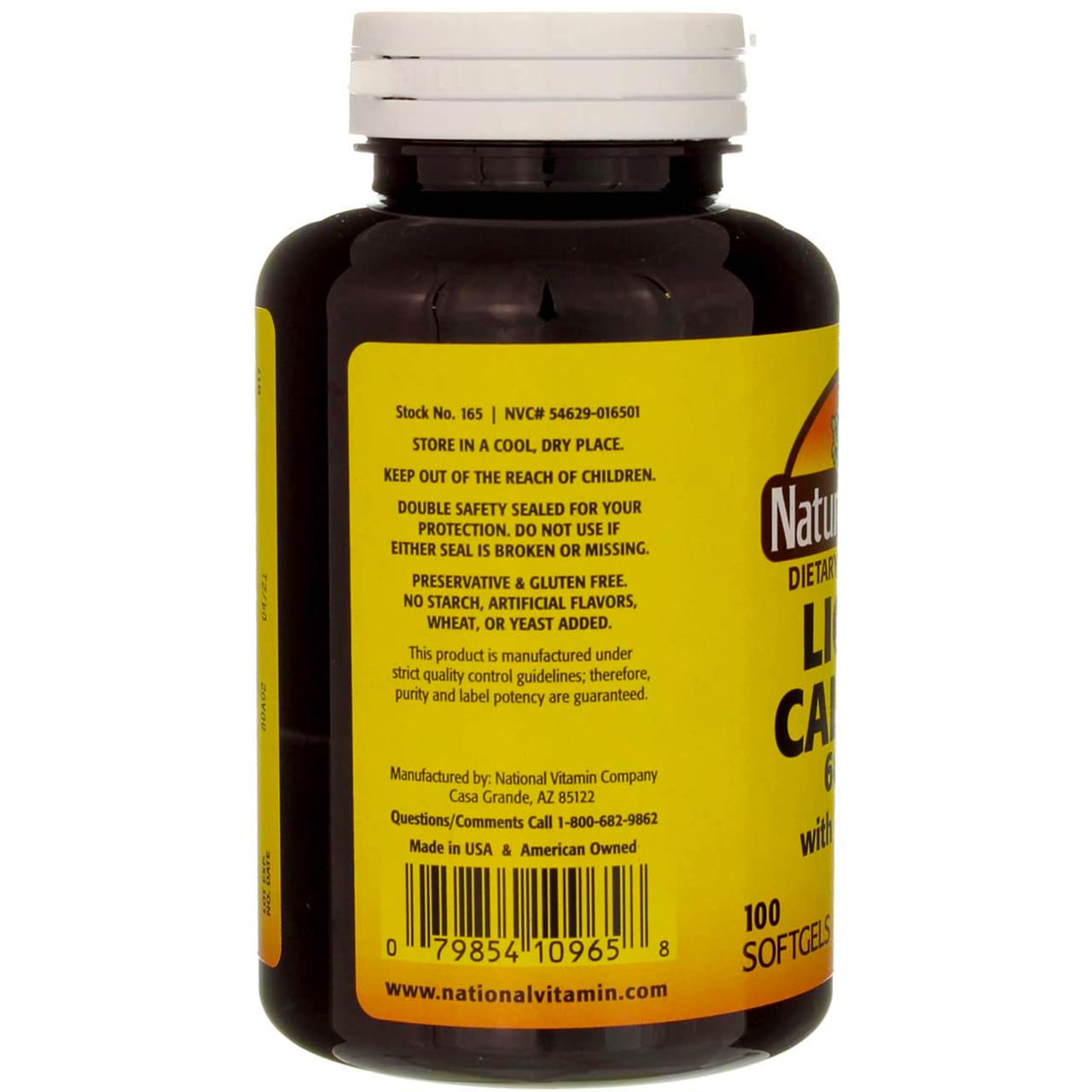 Nature's Blend Calcium Supplement pack side view