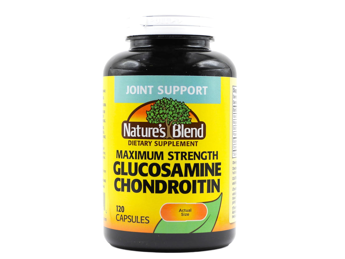 Nature's Blend Glucosamine Chondroitin Maximum Strength 120 Capsules front view