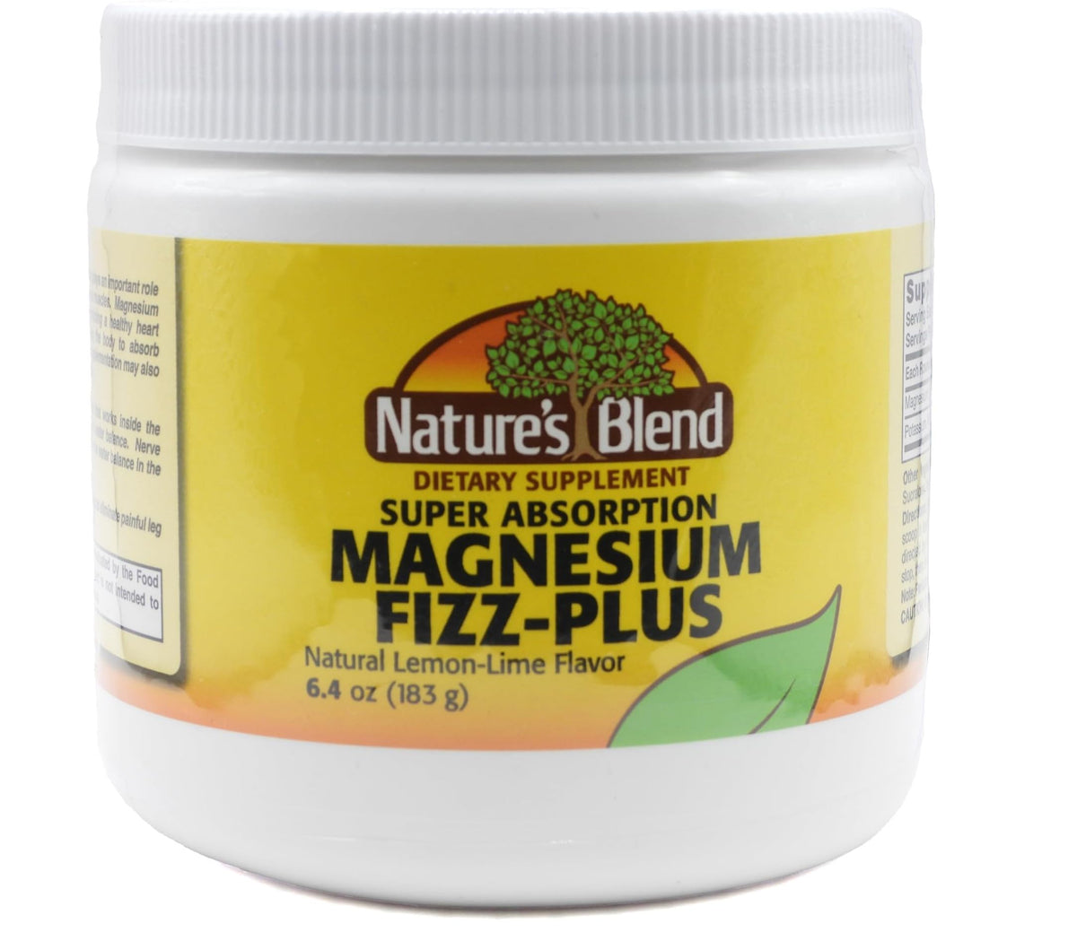 Nature's Blend Magnesium Fizz-Plus Lemon-Lime 240g powder front view