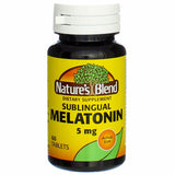 Nature's Blend Melatonin 5 mg Tablets front view of packaging