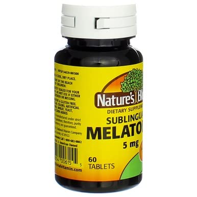Nature's Blend Melatonin 5 mg Tablets in a travel bag