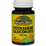 Nature's Blend Potassium Gluconate 100 tablets front view