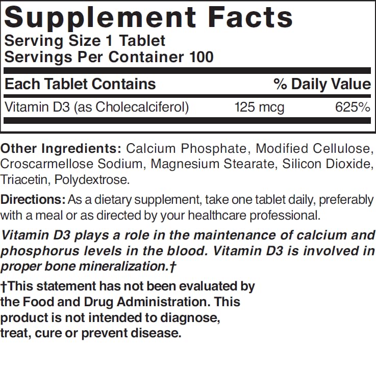 Nature's Blend Ultra Strength Vitamin D3 5000 IU bottle with secure lid