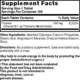 Nature's Blend Vitamin B-1 Tablets 100 mg close-up of tablet design